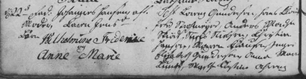 1777 - Wilhelmine Frederike født